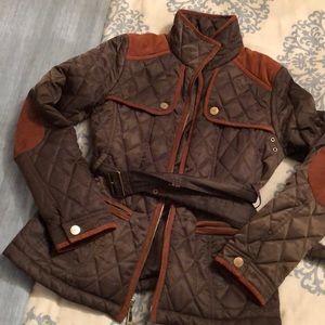 Brown quilted jacket, Vince Camuto. Equestrianlook